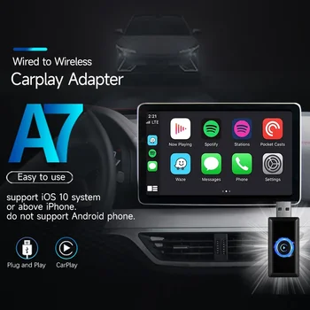Smart AI Box, новый беспроводной адаптер Mini Carplay, автомобильный OEM-провод Carplay к беспроводному USB-ключу, автоматическое подключение Bluetooth Wifi