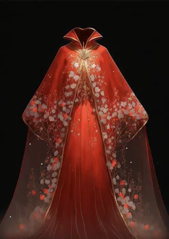 5D Алмазная живопись Полное бриллиантовое свадебное платье в китайском стиле, украшение дома, точечный алмазный кирпич ручной работы, сделай САМ Изображение 2