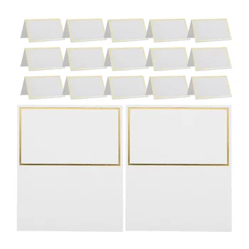 120шт карточек для маленьких палаток с золотой фольгой, карточки для размещения на обеденном столе, карточки для сервировки стола Изображение 2