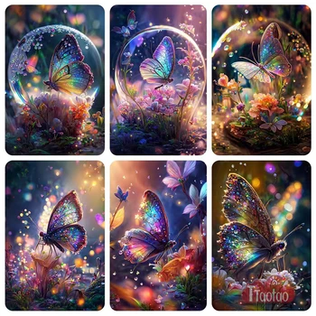 5D Dream Water Drop Природный пейзаж, бабочка, головоломка для вышивки крестиком, сделай сам, Полная квадратная круглая мозаика, животное, Алмазная живопись, декор
