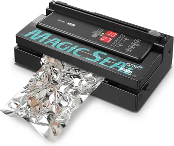 Коммерческий вакуумный упаковщик для консервирования пищевых продуктов MAGIC SEAL MS300 с воздушным охлаждением, автоматическая машина для упаковки продуктов для домашней кухни в майларовые пакеты