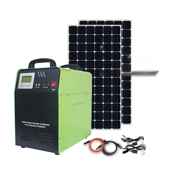 Все в одном 1 кВт 1000 Вт 12 В / 24 В Автономная солнечная генераторная система для дома Портативный Солнечный генератор с панелью В комплекте