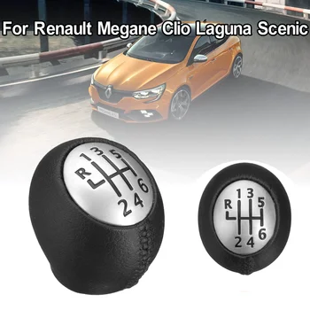 Для автомобиля Vauxhall Opel 6 Ступенчатая ручка переключения передач из искусственной кожи для Renault Megane Clio Laguna Scenic