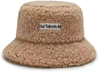 Широкополая шапка из искусственного меха, рыбацкая кепка из овечьей шерсти, зимняя плюшевая рыбацкая шапка для женщин и мужчин