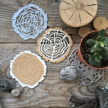 Mmao Crafts Металлические штампы для резки стали Дерево круг деревянное колесо Бумага для скрапбукинга/фотокарточки Штампы для тиснения