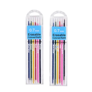 6шт цветных механических карандашей 0,7 мм, сменный грифель, стираемые канцелярские принадлежности для студентов, принадлежности для рисования художественных эскизов Изображение 2