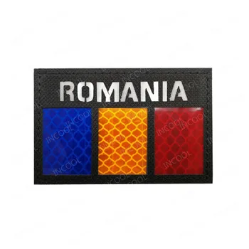 ИК-отражающие нашивки с флагами Румынии Multicam Combat, тактический военный Румынский флаг, 3D Вышитые нашивки-значки