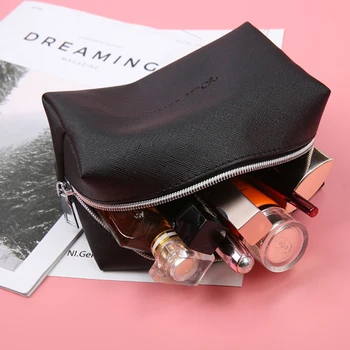 Черный пенал из искусственной кожи, большая вместительная сумка для карандашей, косметичка, ручка, чехол для карандашей, коробка для канцелярских принадлежностей, кошелек для девочек, 1 шт..