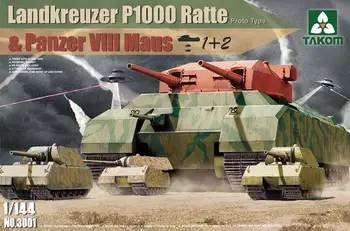 Takom 3001 1/144 Scale Landkreuzer P1000 Ratte & Panzer VIII Maus