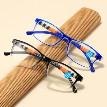Новые модные очки для пресбиопии с анти-синим принтом, очки для пресбиопии на пружинных ножках, очки для пресбиопии высокой четкости для пожилых людей
