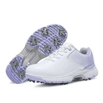 Новые женские кроссовки для гольфа с профессиональными шипами, кроссовки для гольфа для женщин, легкая обувь для ходьбы, нескользящие кроссовки для ходьбы Изображение 2