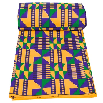Восковая ткань Анкары Африканская полиэфирная ткань с принтом в стиле пэчворк Ткань для шитья платья из настоящего воска Ткань для рукоделия DIY Текстильный материал для вечеринки