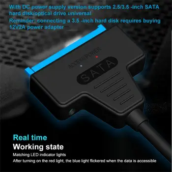 Новый кабель USB SATA 3 Адаптер Sata-USB 3.0 Со СКОРОСТЬЮ передачи данных до 6 Гбит/с С Поддержкой 2,5-дюймового Внешнего SSD-жесткого диска 22 Pin Sata III A25 2.0