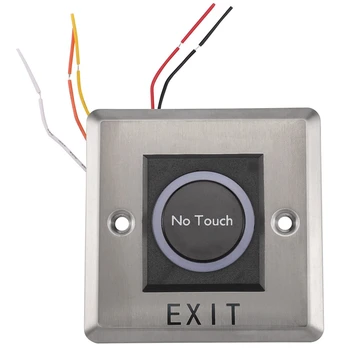 5X Инфракрасный сенсорный выключатель Бесконтактные переключатели Кнопка разблокировки двери Кнопка выхода со светодиодной индикацией Изображение 2