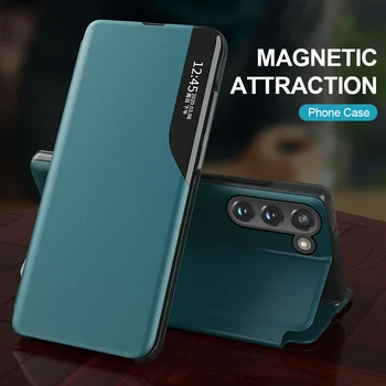 Умный Кожаный Флип-Чехол для телефона Samsung Galaxy A14 A34 A54 5G 2023 с Магнитной Подставкой для Книги Coque Samung A 54 34 14 Case