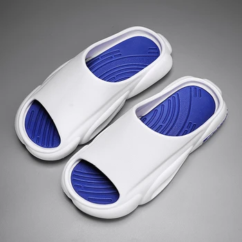 Трендовые Мужские Тапочки Уникального дизайна, Легкие Однотонные Модные Простые Мужские Летние Тапочки, Новая Модная Пляжная Противоскользящая Обувь