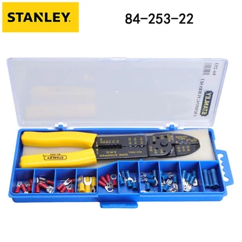 Stanley 84-253-22 Клеммный зажим для ушного разъема Stanley с изолированным проводом, набор зажимов для зачистки и обжима