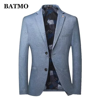 BATMO 2021, Новое поступление, весенний высококачественный повседневный полосатый блейзер для мужчин, мужские куртки, большие размеры XXL-8XL, 2106