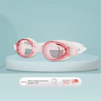Очки для плавания при близорукости до -9,0, по рецепту, Водонепроницаемые очки для плавания с защитой от запотевания, силиконовые очки для дайвинга с диоптриями, взрослые, подростки Изображение 2