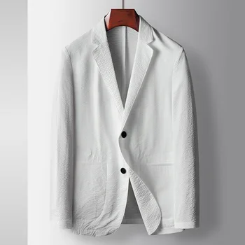 5474-R-Летний молодежный мужской костюм свободного кроя с коротким рукавом для мальчиков, трендовый Белый однотонный костюм с коротким рукавом на заказ