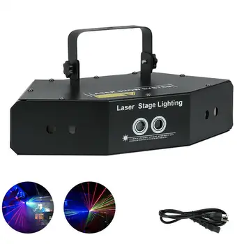 Линейный луч лазерного луча с 6 линзами сканирования RGB для DMX DJ Танцевальный бар Кофе Рождественская домашняя вечеринка 110 В