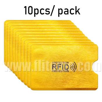 Красочный держатель для RFID-карт 10шт Rfid-блокирующих накладок, защищающих удостоверение личности, легко помещается в ваш кошелек