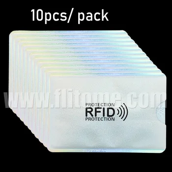 Красочный держатель для RFID-карт 10шт Rfid-блокирующих накладок, защищающих удостоверение личности, легко помещается в ваш кошелек Изображение 2