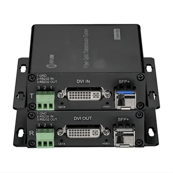 4K 30hz DVI-Волоконно-оптический Преобразователь 10km DVI Передатчик Приемник Приемопередатчик Однорежимный Single Fibre LC DVI Extender