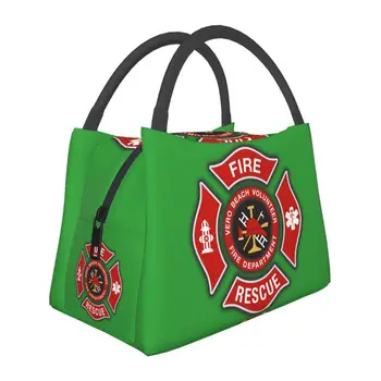 Пожарно-спасательные Изолированные сумки для ланча пожарного для женщин, сменный термоохладитель, коробка для бенто, для работы и путешествий
