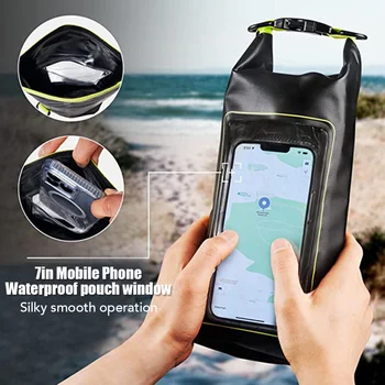 Водонепроницаемый чехол для телефона, сухая сумка для плавания, подводный чехол, водонепроницаемая сухая сумка, чехол для мобильного телефона, сумка для воды для рафтинга Изображение 2