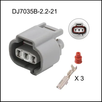 100SET DJ7035B-2.2-21 автоматический Водонепроницаемый соединительный кабель 3-контактный автомобильный штекер famale розетка Включает в себя клеммное уплотнение