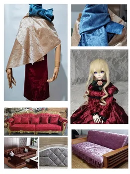Плотная эластичная бархатная ткань, обивочная Велюровая ткань для диванов и штор, внутренняя отделка для поделок, сумок, игрушек Изображение 2