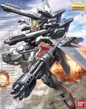 В наличии Оригинальная модель BANDAI GUNDAM MG 1/100 Strike Gundam + IWSP в сборе Робот Аниме Фигурки Игрушки Изображение 2