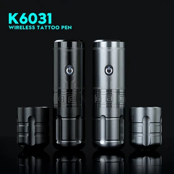 Новая Модернизированная версия беспроводной тату-машинки K6031 3,5 мм с 2 батарейными блоками для перманентного макияжа бровей