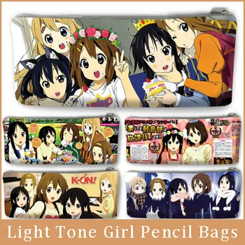 21 см X 9 см Светлые пеналы для девочек, сумки, студенческие сумки с аниме-персонажем Каваи, Офисные аксессуары, Школьные принадлежности