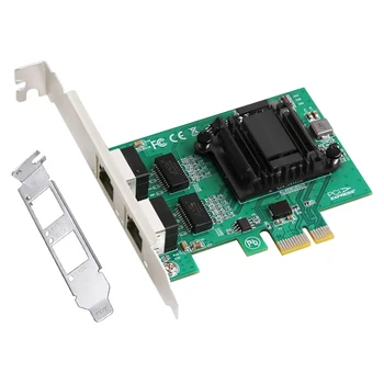 Двухпортовая гигабитная сетевая карта PCIe с двумя портами Ethernet-адаптера PCI Express емкостью 1000 М с сетевой картой 82571EB LAN для