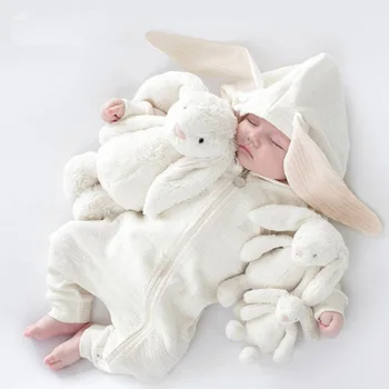 Высококачественный теплый модный комбинезон для новорожденных, одежда для мальчиков и девочек, комбинезон с капюшоном от мультяшных брендов, костюм для младенцев, детская одежда Изображение 2
