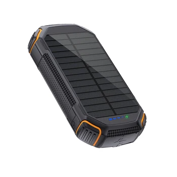 30000mah Solar PD 20W Блок питания с быстрой зарядкой Беспроводное Зарядное устройство USB C мощностью 18 Вт Водонепроницаемые Аккумуляторы емкостью 30000 мАч