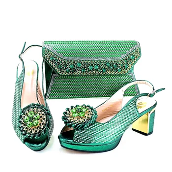 Doershow Последний итальянский дизайн, модный стиль, женская обувь с набором сумок в тон 2023, Нигерийская обувь и набор сумок HRT1-11