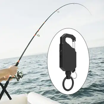 Многоразовый держатель для карточек Fly Fishing Zinger, Втягивающий инструмент с карабином, Выдвижной Держатель значка для рыболовного крючка Изображение 2