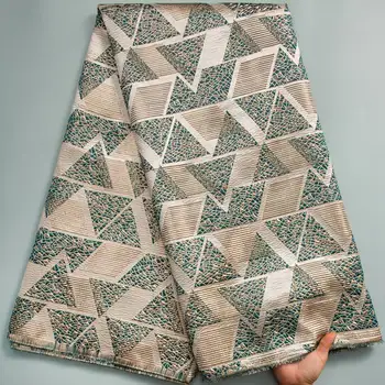 Новый дизайн, Французская Парча, Жаккардовая кружевная ткань 2023, Высококачественная Африканская Нигерийская Позолота, Кружево из органзы для женского платья S3513