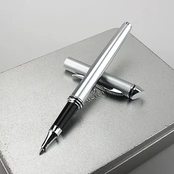 Роскошная Высококачественная Металлическая ручка-роллер Бизнес-офисная шариковая ручка Новые Студенческие школьные канцелярские принадлежности Ручки для письма