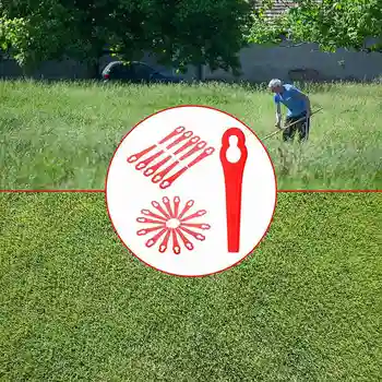 80 Шт Пластиковых лезвий для триммера для травы 8,3 СМ Сменные лезвия для газонокосилки Bosch Einhell Изображение 2