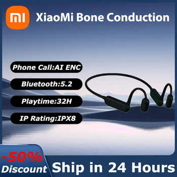 Bluetooth Наушники Xiaomi с костной проводимостью Беспроводные Спортивные наушники для плавания IPX8 Водонепроницаемая гарнитура Mijia Встроенный MP3-плеер