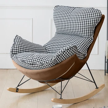 Минималистичное кресло-качалка для гостиной, Эргономичное скандинавское Уникальное кресло для ожидания в гостиной, Модное расслабляющее украшение Silla Plegable Изображение 2