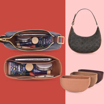 Портативный кошелек-органайзер для хранения, вставка для формирования сумки, фетровая женская косметичка, внутренняя подкладка для сумки, пригодная для вставки в сумку