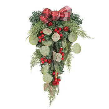 Рождественская перевернутая елка многоразового использования рождественское украшение перевернутая елка искусственная плетеная ротанговая перевернутая рождественская елка для