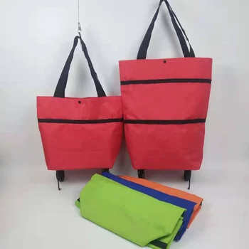 Тележка-тележка с колесиками, складывающаяся для покупок, складные большие сумки для покупок, портативные продуктовые сумки для хранения продуктов и овощей