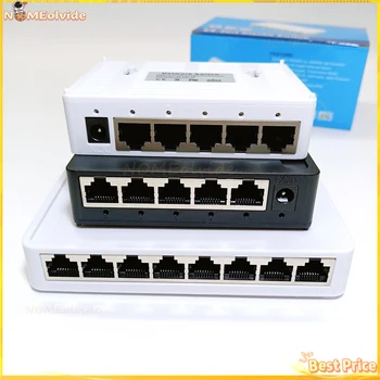Ethernet Smart Switch 5/8-портовый Мини-Быстрый Сетевой Коммутатор с Блоком Питания VLAN 5V для IP-Камеры/Wifi-Маршрутизатора 10/100/1000 М