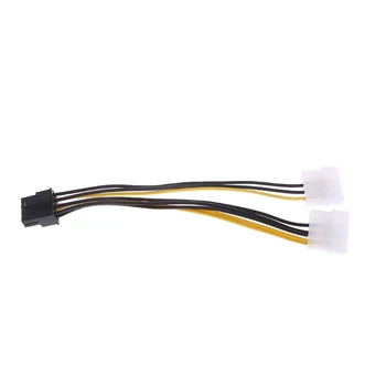 2 4-контактных кабеля адаптера питания Molex LP4-8-Pin PCI Express для видеокарты ATX PSU